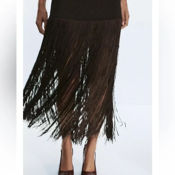 Zara Fringed Fitted Dress - Picture 10 of 15
